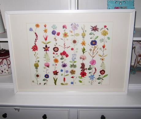 Obraz kvety lúky, herbár -  veľkosť 52,5 cm x 73 cm - Obrázok č. 1