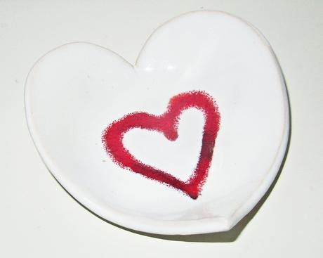 Miska srdce - keramika, priemer 12,5 cm - Obrázok č. 1