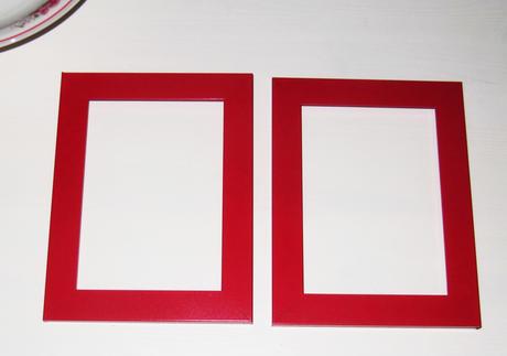 Rámiky červené - sada 2 kusy, 22 cm x 16,5 cm - Obrázok č. 1