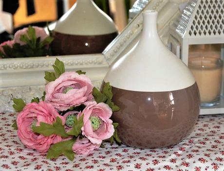 hnedo biela keramická váza - Obrázok č. 1