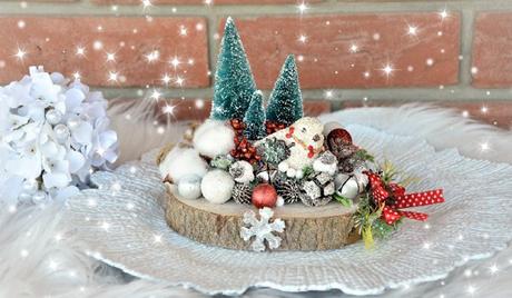 vianočná dekorácia na pníku - Obrázok č. 1