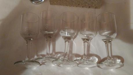 5 sklenených štamperlíkov - Obrázok č. 1