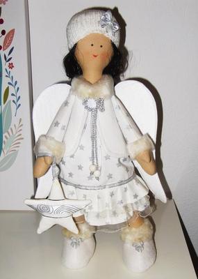 Bábika Anjel - dekorácia, výška 55 cm - Obrázok č. 1