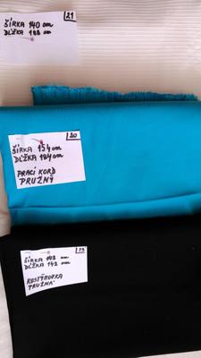 látky biela, modrá a čierna - Obrázok č. 1