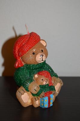 Vianočná sviečka medvedík - Obrázok č. 1