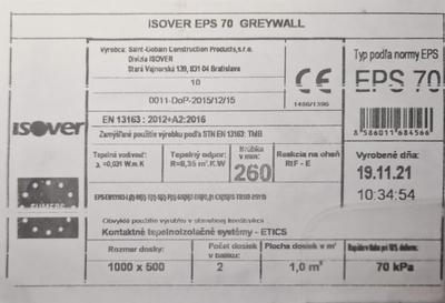 ISOVER EPS 70 F GREYWALL 260mm - Obrázok č. 1