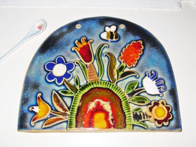 Keramika - obraz kvety, veľkosť 30,5 cm x 25,5 cm - Obrázok č. 1