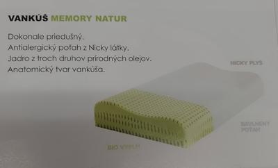 Vankúš MEMORY NATUR 40 x 70 cm, - Obrázok č. 1