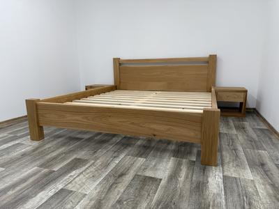 Posteľ 180x200 cm z dubového dreva - Obrázok č. 1