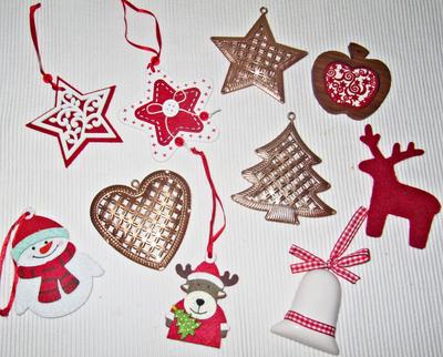 Vianočné ozdoby - sada 10 kusov - Obrázok č. 1