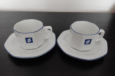 2 x šálka s tanierikom zn. Bohemia - Obrázok č. 1