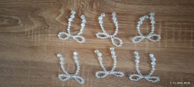 6 ks väčších priesvitných mašlí - Obrázok č. 1