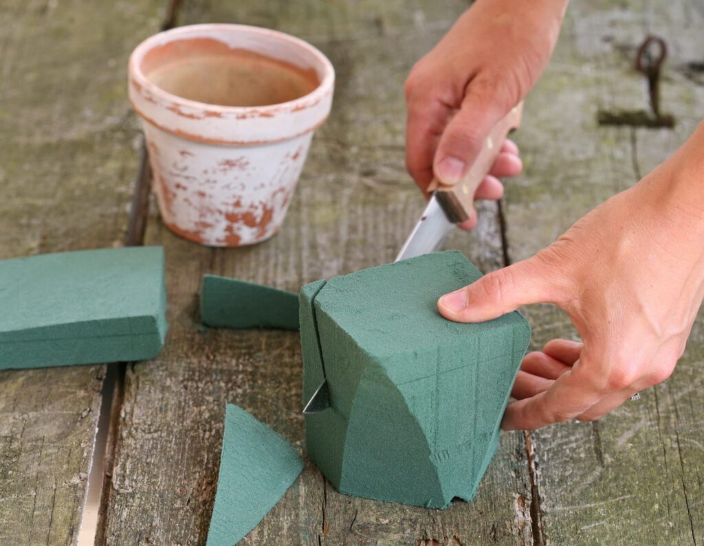 florexová tehla na kvetinové dekorácie