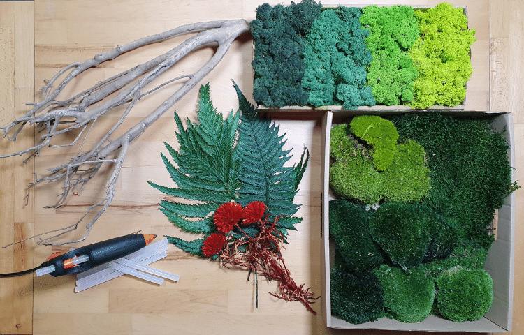 ako si vyrobiť machový obraz