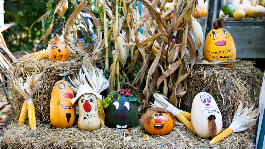 Maľované tekvice vo fúriku