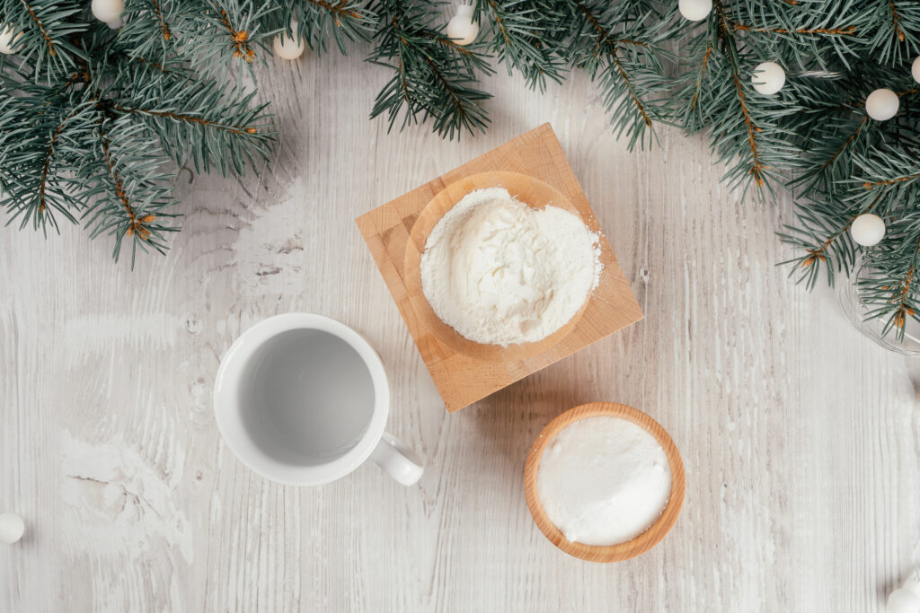 ingrediencie na vianočné ozdoby zo studeného porcelánu