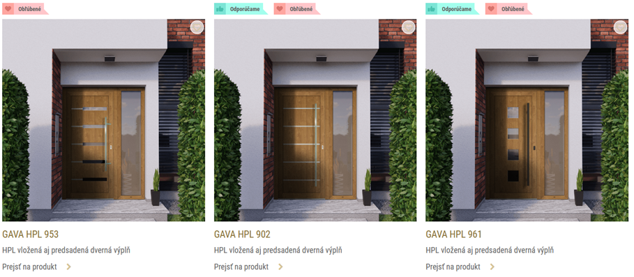 modely dverí v kombinácii s vašim plánovaným vstupom, fasádou a farbou dverí