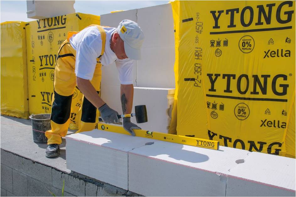 murovanie obvodového nosného muriva Ytong